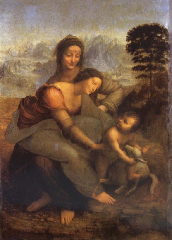 LEONARDO da Vinci Maria with Child and St. Anna Sweden oil painting art